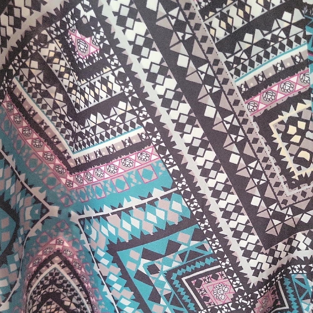 Casual Blue and Black V-Neck Maxi Dress - Picture 6 of 6